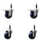 Service Caster 3.5'' SS Solid Poly Swivel 3/4'' Expanding Stem Caster Set 2 Total Lock Brakes, 4PK SCC-SSEXTTL20S3514-SPUS-2-S-2-34 - alternate 1
